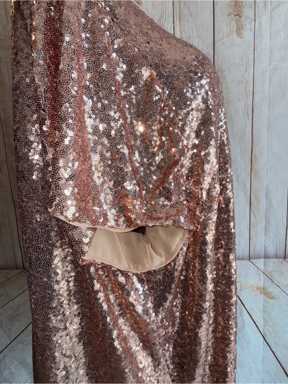 TORRID Abbey Sequin Top, Beige Champagne Color, Party Or Special Occasion, 5 5X - Picture 9 of 16